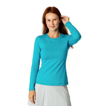 Load image into Gallery viewer, Sofibella UV Colors Womens LS Tennis Shirt - Surfer/2X
 - 8