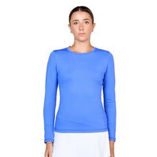Load image into Gallery viewer, Sofibella UV Colors Womens LS Tennis Shirt - Valley Blue/2X
 - 12