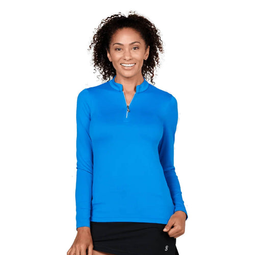 Sofibella  Womens 1/4 Zip Golf Shirt - Ocean/2X