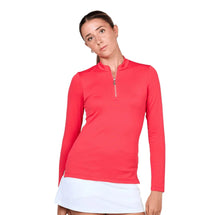 Load image into Gallery viewer, Sofibella  Womens 1/4 Zip Golf Shirt - Roulette/2X
 - 17