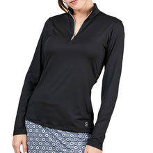 Load image into Gallery viewer, Sofibella Long Sleeve UV Feather Wmns Golf 1/4 Zip - Black/2X
 - 9