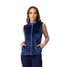 Load image into Gallery viewer, Sofibella Crushed Velvet Womens Golf Vest - Navy/XL
 - 2