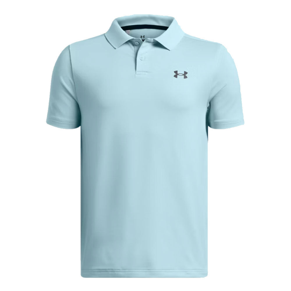 Under Armour Performance Boys Golf Polo - Stream/Black/XL