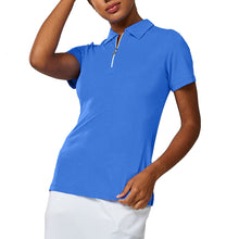 Load image into Gallery viewer, Sofibella Golf Colors Womens SS Golf Polo 1 - Valley Blue/2X
 - 3