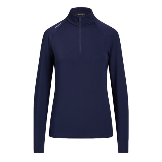 RLX Ralph Lauren Airflow Refined Navy Womens Longsleeve Golf 1/4 Zip