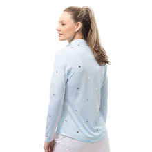 Load image into Gallery viewer, SanSoleil Solshine Foil Prnt Mock Wmn LS Sun Shirt
 - 14