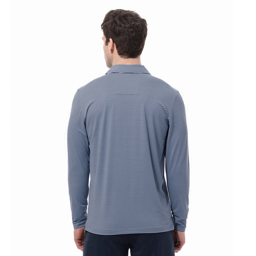 SanSoleil Soltek Ice Feeder Strp Mens LS Golf Polo