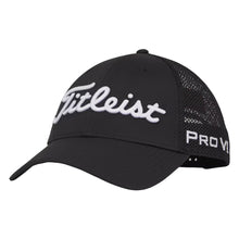 Load image into Gallery viewer, Titleist Tour Performance Mesh Mens Golf Hat 24 - BLACK/WHITE 001/One Size
 - 1