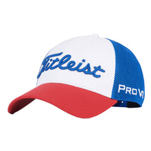 Load image into Gallery viewer, Titleist Tour Performance Mesh Mens Golf Hat 24 - WHT/RYL/RED 146/One Size
 - 8