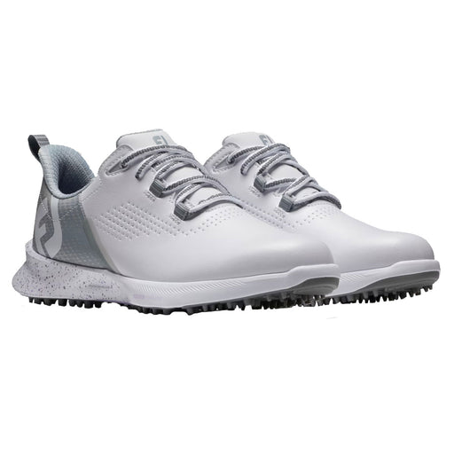 FootJoy Fuel Spikeless Womens Golf Shoes - White/Grey/B Medium/11.0
