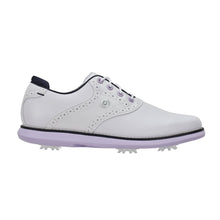 Load image into Gallery viewer, FootJoy Traditions Spiked Womens Golf Shoes - Wht/Purpl/Navy/B Medium/11.0
 - 6