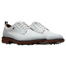 Load image into Gallery viewer, FootJoy Premiere Series Spiked Mens Golf Shoes - White/Brick/4E X-WIDE/13.0
 - 1