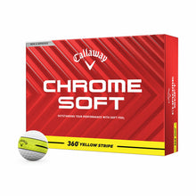 Load image into Gallery viewer, Callaway Chrome Soft Golf Balls - Dozen - 360 YLW STRIPE
 - 5