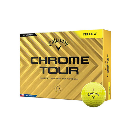 Callaway Chrome Tour Golf Balls - Dozen - Yellow