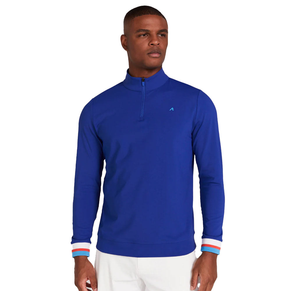 Redvanly Hayden Mens Long Sleeve Golf Quarter Zip - Mazarine Blue/XXL
