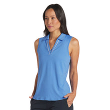 Load image into Gallery viewer, Puma Golf Cloudspun Piped Womens SL Golf Polo - Blue Skies/L
 - 1