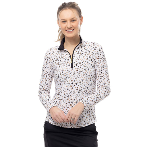 SanSoleil SolTek Lux Womens LS Sun Shirt - Grassland Black/XL