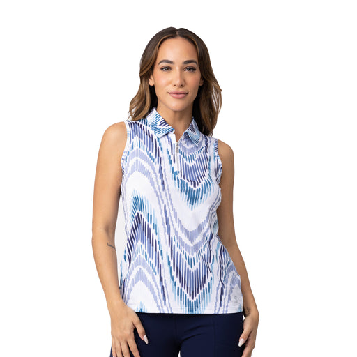 Sofibella UV Feathers Womens SL QZ Golf Polo - Echo/2X