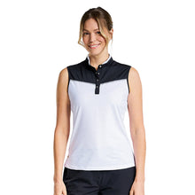 Load image into Gallery viewer, NVO Unice Mock Womens Sleeveless Golf Polo - WHITE 100/L
 - 1