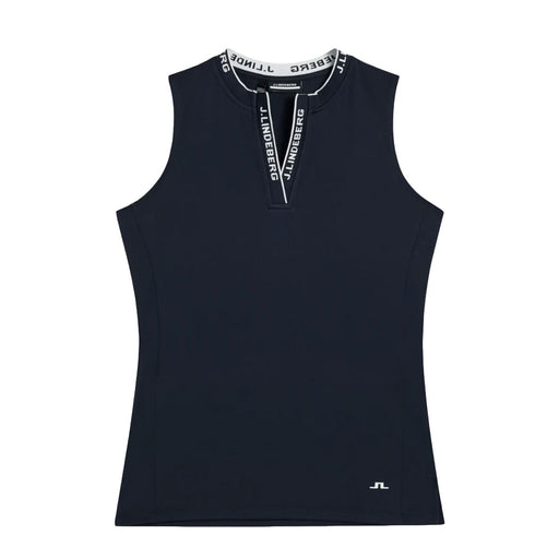 J. Lindeberg Leya Sleeveless Womens Golf Polo - JL NAVY 6855/L