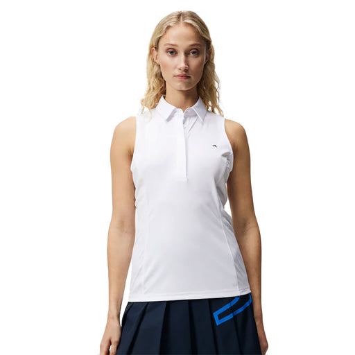 J. Lindeberg Dena Sleeveless Womens Golf Polo - WHITE 0000/L