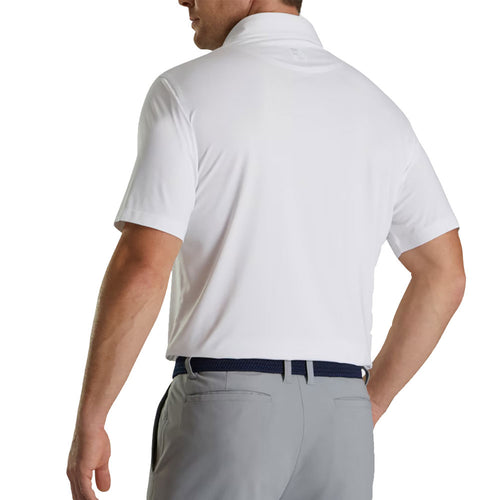 FootJoy Solid Lisle TF White Mens Golf Polo - 2