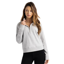 Load image into Gallery viewer, Travis Mathew Cloud Half Zip Womens Golf Pullover - Htr Grey 0hlg/L
 - 3