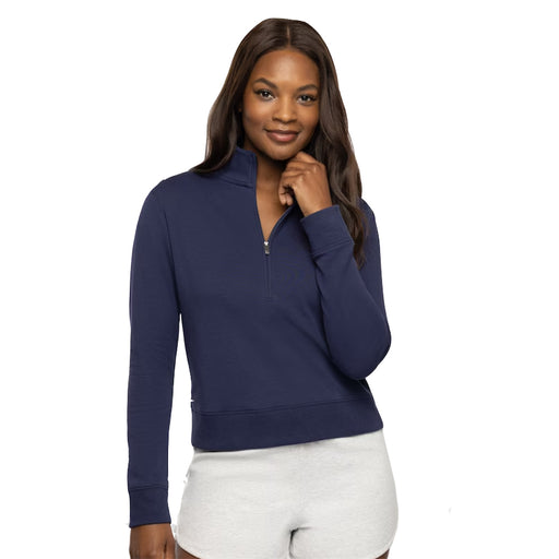 Travis Mathew Cloud Half Zip Womens Golf Pullover - Navy 4nav/L