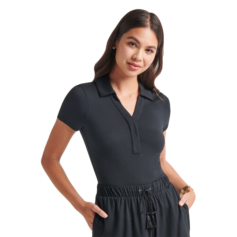 Travis Mathew Odessa Womens Golf Polo - Black 0blk/L