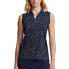 RLX Polo Golf Lightweight Navy Stars Sleeveless Womens Golf Polo