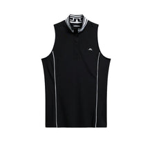Load image into Gallery viewer, J. Lindeberg Bettina Sleeveless Womens Golf Polo - BLACK 9999/L
 - 1