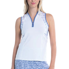 Load image into Gallery viewer, Lucky In Love All In Ikat Womens SL Golf Top - WHITE 110/XL
 - 1