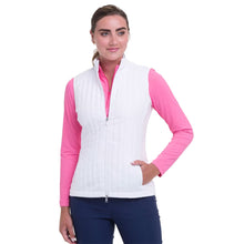 Load image into Gallery viewer, EP New York Vertical Quilted Womens Golf Vest - White/L
 - 4