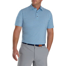 Load image into Gallery viewer, FootJoy Multi Stripe B Sky Ocean Mens Golf Polo - Blue Sky/Ocean/L
 - 1