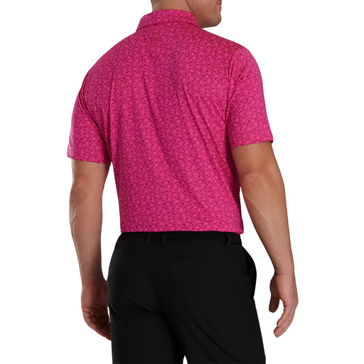 FootJoy Painted Floral Berry Mens Golf Polo