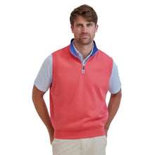Load image into Gallery viewer, Fairway &amp; Greene Caves Mens Golf Quarter-Zip Vest - Coral/XL
 - 2
