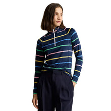 Load image into Gallery viewer, RLX Polo Golf Airflow Womens Quarter-Zip Pullover - Navy Multi/L
 - 1