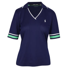 Load image into Gallery viewer, RLX Polo Golf Tour Pique Womens SS Golf Polo - Nvy/Green/White/L
 - 1