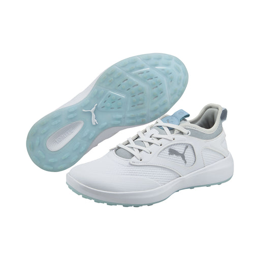 Puma Ignite Malibu Spikeless Womens Golf Shoes - White/Silver/B Medium/10.0