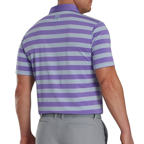 FootJoy Bold Stripe Lisle Thistle Mist Mens Golf Polo - 2