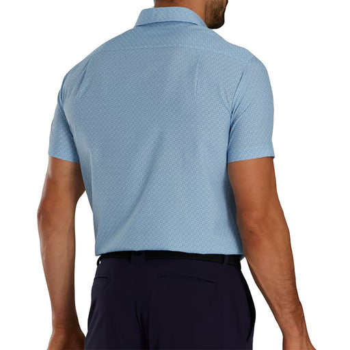 FootJoy Geo Check Woven Short Sleeve Mens Shirt