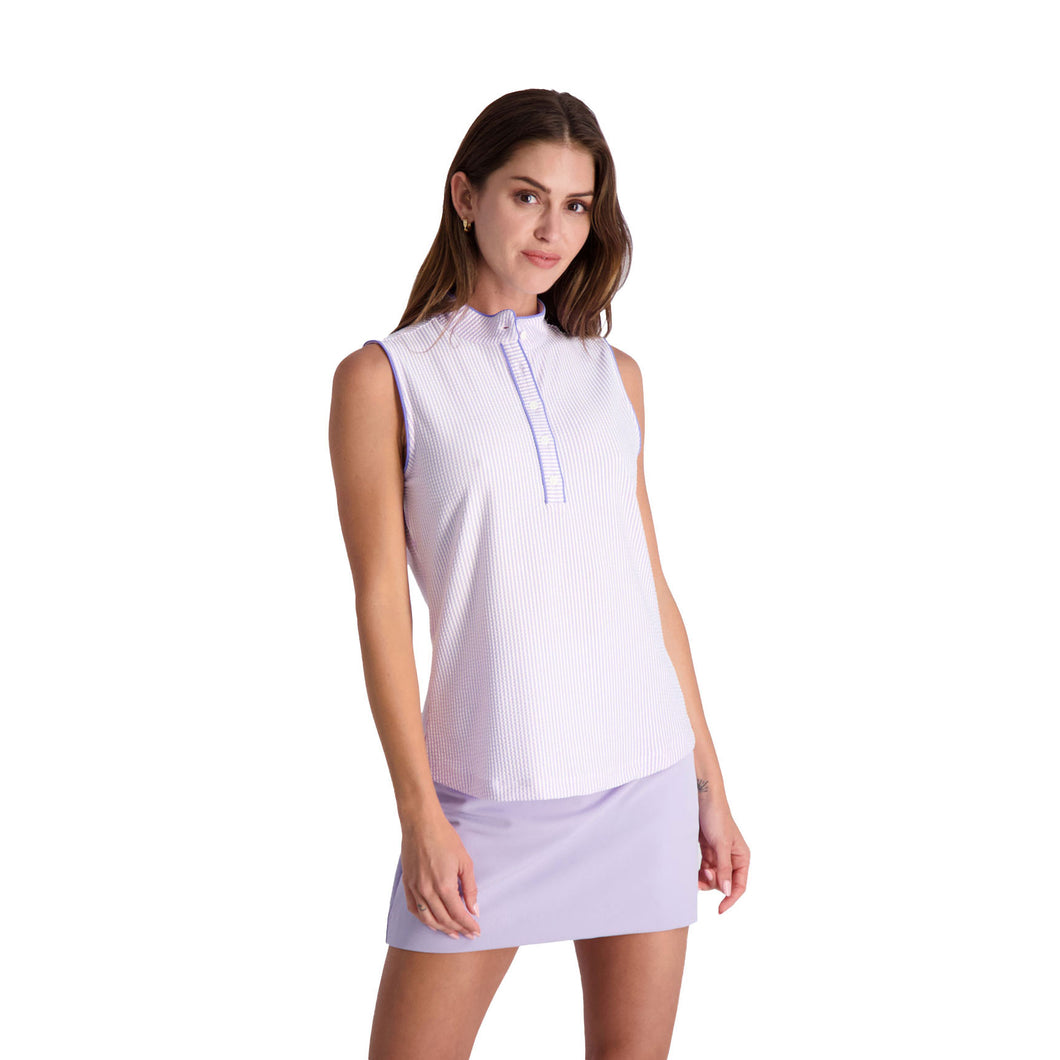 Fairway & Greene Daisy Sleeveless Womens Golf Polo - Lilac/L