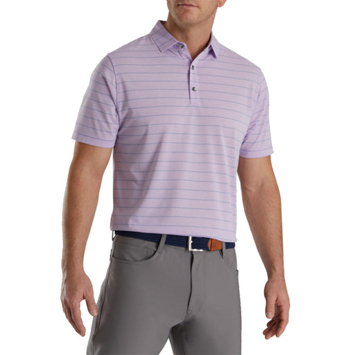 FootJoy AF Open Stripe Mens Golf Polo - Purple/River/XXL