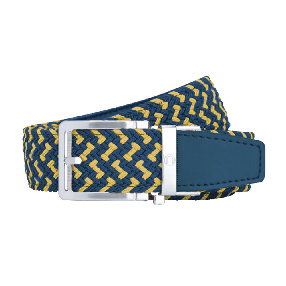 NexBelt Braided Maize and Blue Mens Golf Belt - Maize/Blue