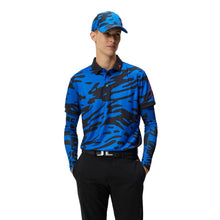 Load image into Gallery viewer, J. Lindeberg Tour Tech Print Mens Golf Polo - Neptune Blue/XL
 - 1