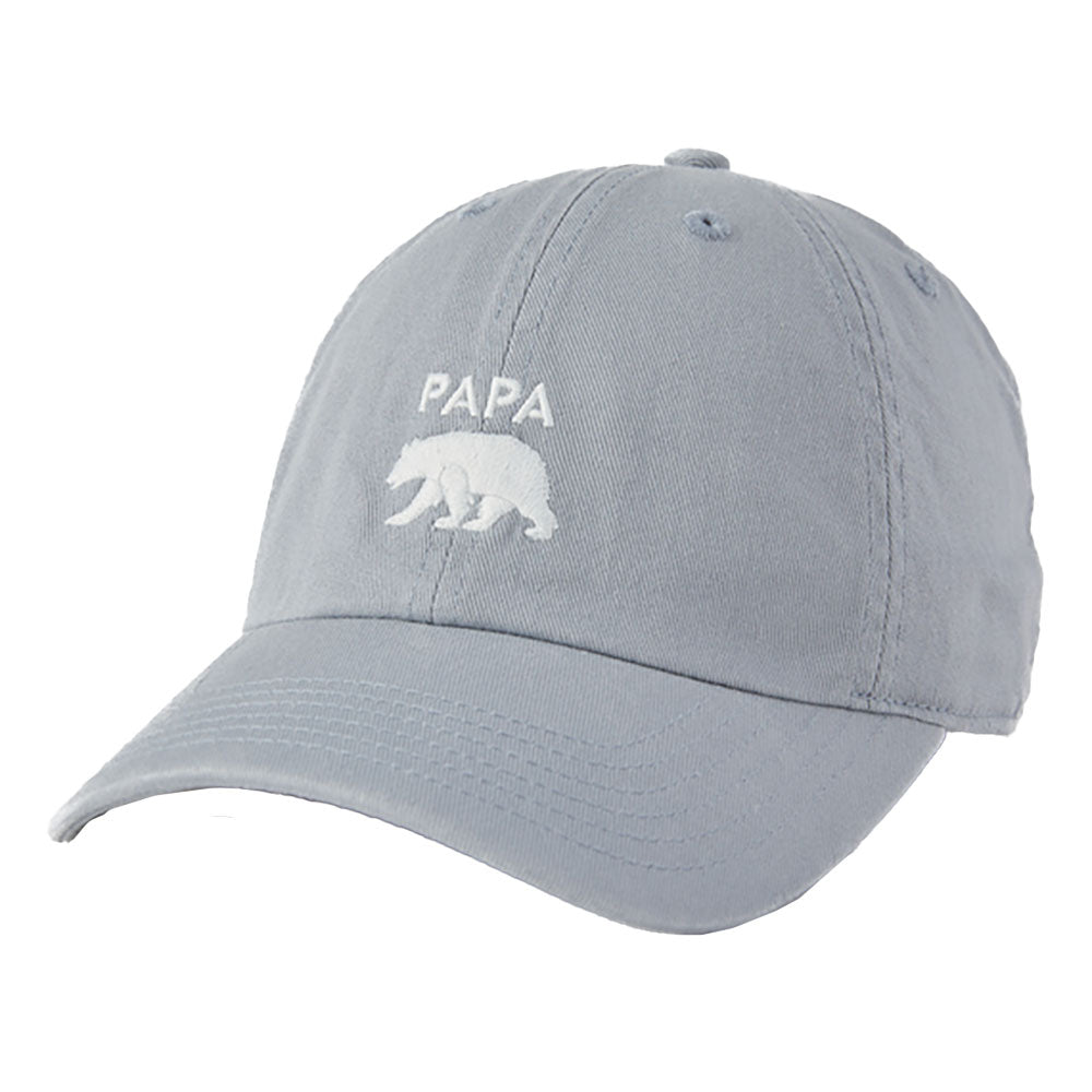 Life Is Good Papa Bear Adjustable Mens Hat - Stone Blue/One Size