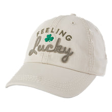 Load image into Gallery viewer, Life Is Good Feeling Lucky Adjustable Hat - Bone/One Size
 - 1