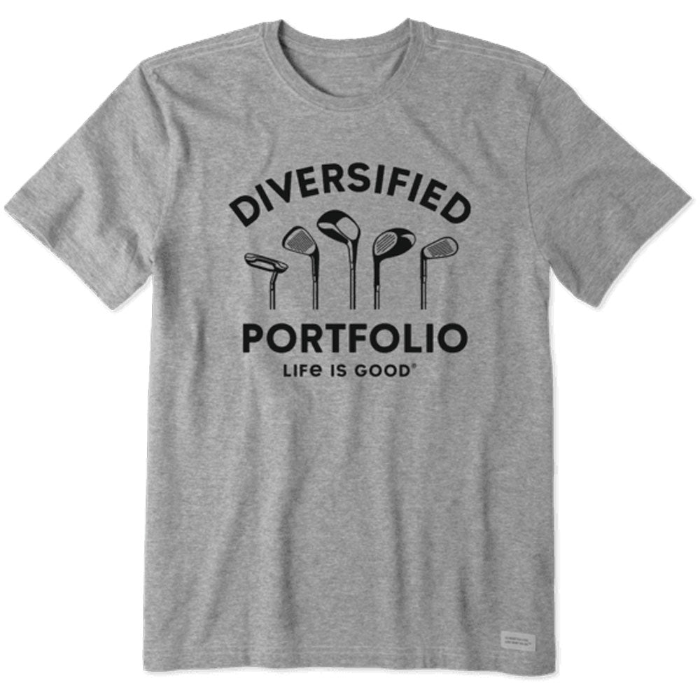 Life Is Good Diversified Portfolio Mens T-Shirt - Heather Gray/XL