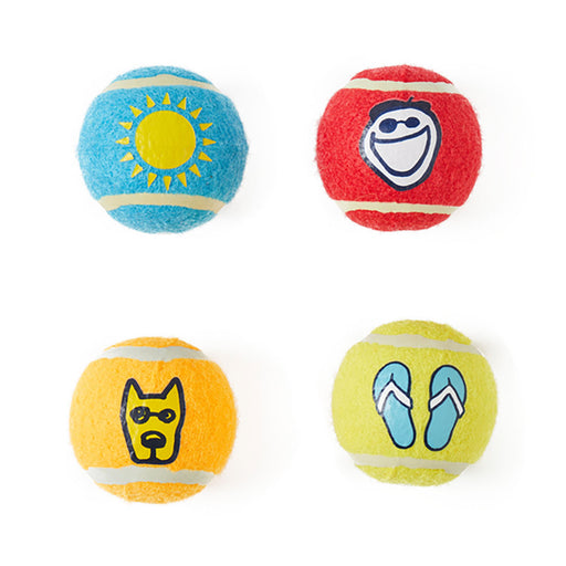Life Is Good Vintage Icons Squeaker Tennis Balls - Multi