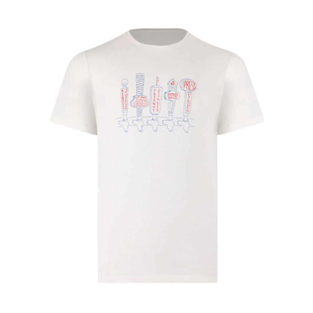 Swannies Taps Mens Golf T-Shirt - Vintage White/XL